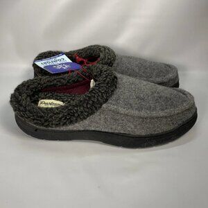 DEARFOAMS Mens Slippers Size Medium 9 - 10 Cozy Comfort Memory Foam Gray New